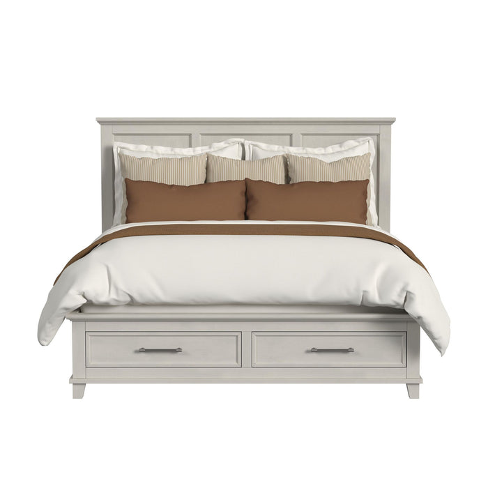 Canterbury King Storage Bed in Ivory