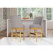 Carmen Swivel Counter Stool with Light Grey Fabric in Natural (2 Per Carton) – SKU D-13200-3-CST | HomeStyle Furniture