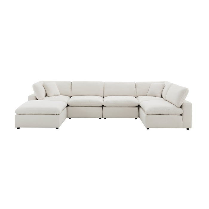 Cloud 9 Sectional Armless Chair Garrison Cotton