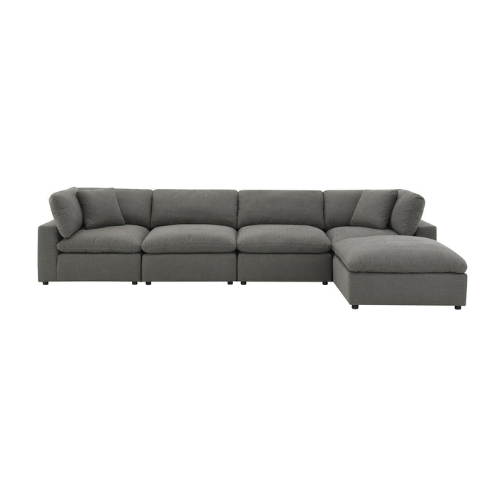 Cloud 9 Sectional Corner W/ Pillows in Garrison Charcoal