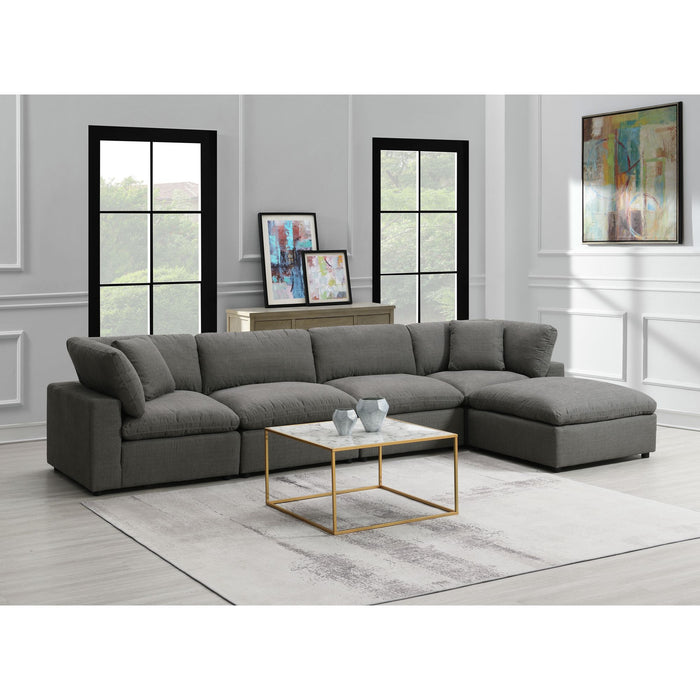 Cloud 9 Sectional Corner W/ Pillows in Garrison Charcoal