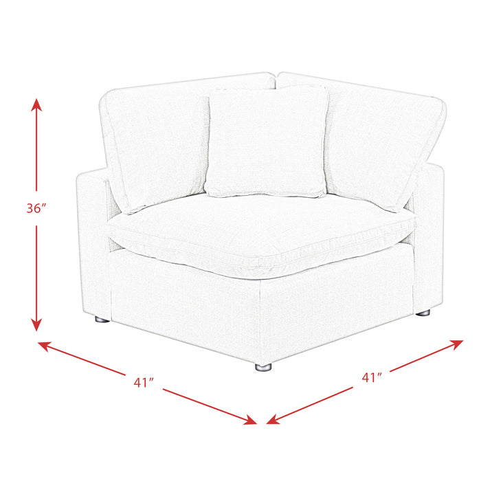 Cloud 9 Sectional Corner W/1 Pillow Garrison Cotton