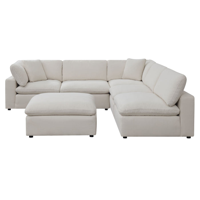 Cloud 9 Sectional 6 PC Garrison Cotton
