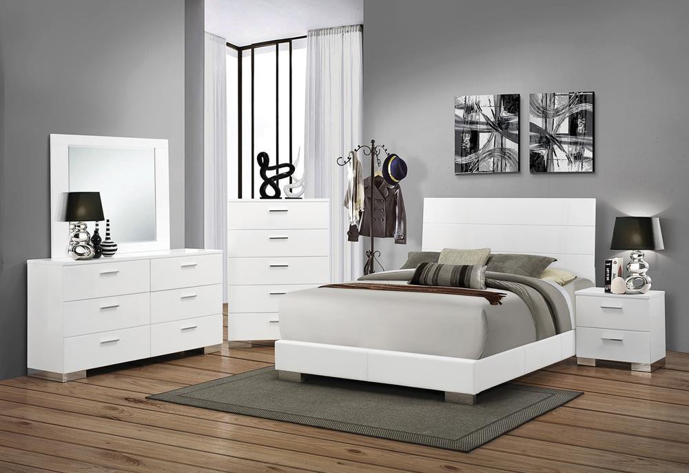 Felicity 6-drawer Dresser Glossy White  Homestyle Furniture (ARk)