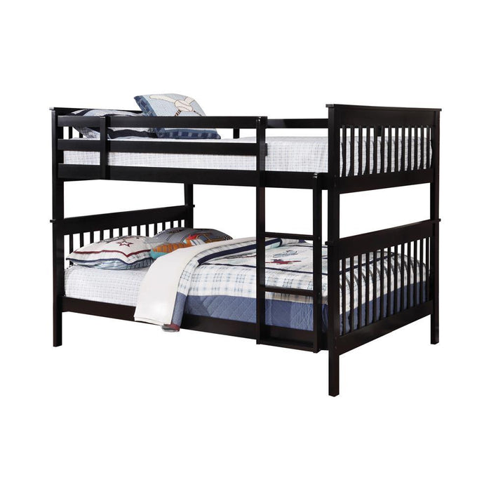 Chapman Traditional Black Full over Full Bunk Bed