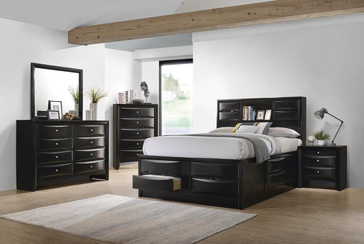 Briana Eastern King Platform Storage Bed Black  Homestyle Furniture (ARk)