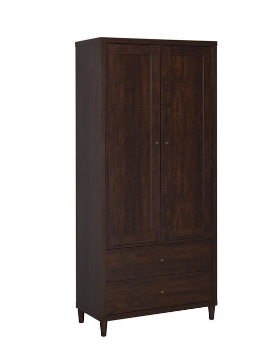 Transitional Rustic Tobacco Accent Cabinet
