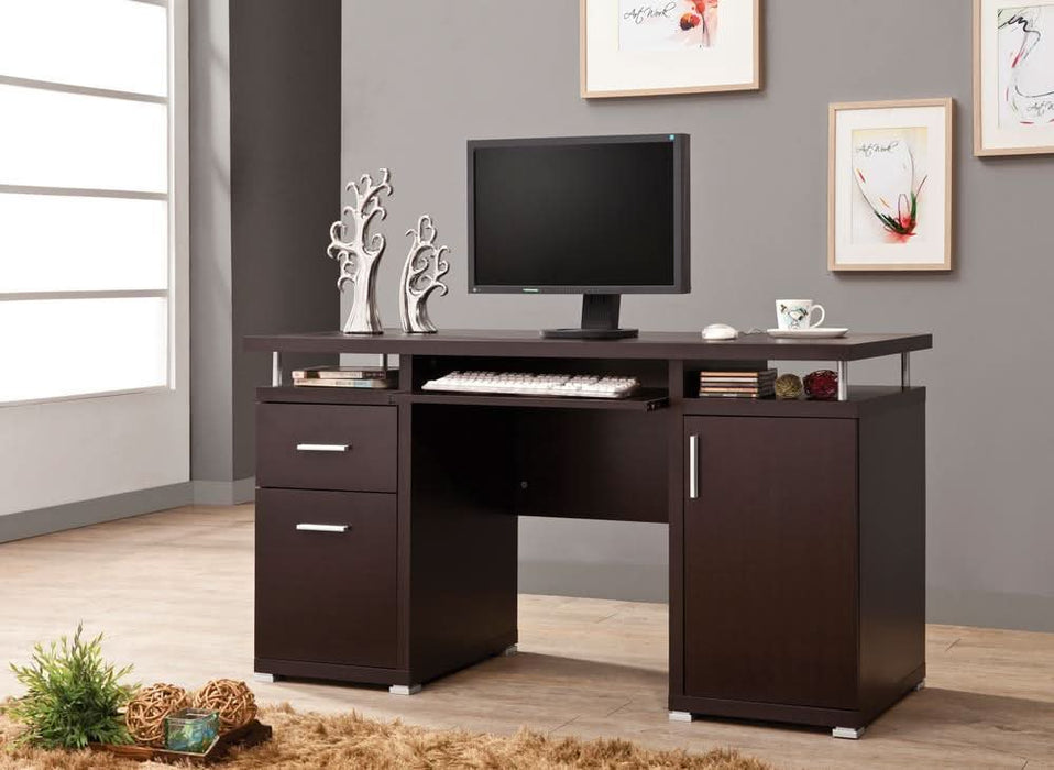 Tracy 2-drawer Computer Desk Cappuccino  Homestyle Furniture (ARk)