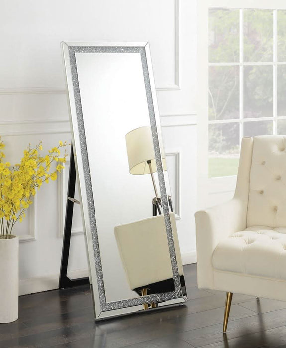 Giddish Cheval Floor Mirror Silver  Homestyle Furniture (ARk)