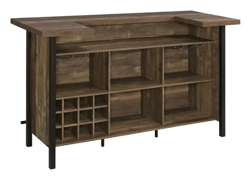 Bellemore Rectangular Storage Bar Unit Rustic Oak - Homestyle Furniture (ARk)