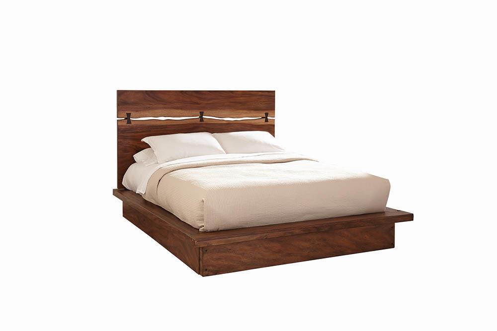 Winslow Queen Bed Smokey Walnut and Coffee Bean  Homestyle Furniture (ARk)