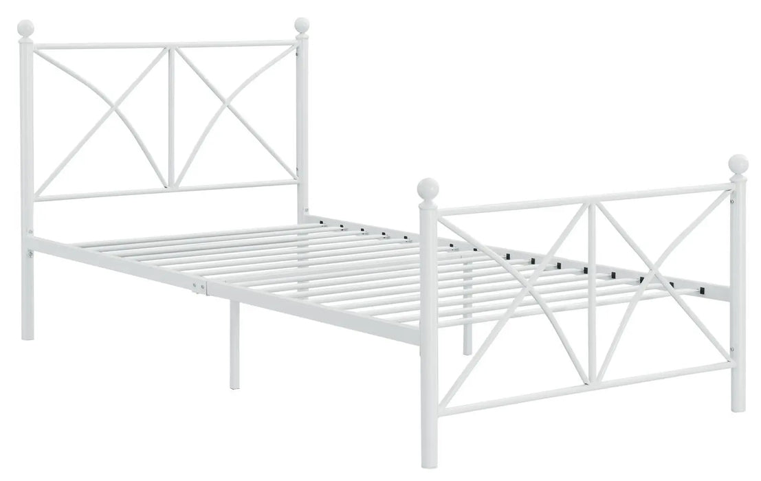 Hart Twin Platform Bed White - Homestyle Furniture (ARk)