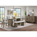 Conner Dining Bench with Light Grey Boucle Fabric in Oak – SKU D-10560-5-BN | HomeStyle Furniture