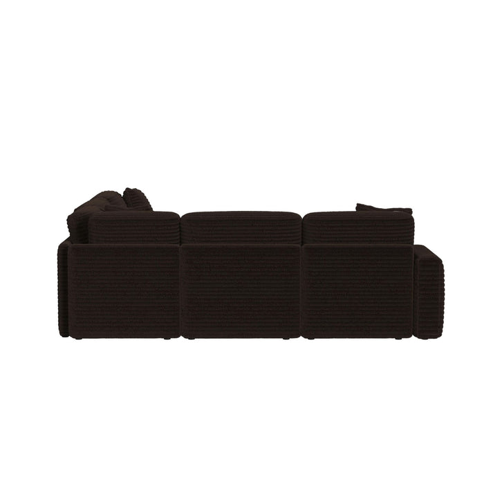 Corsicana Sectional LHF Power motion Recliner with 1 Pillow 22"" in Masis Espresso