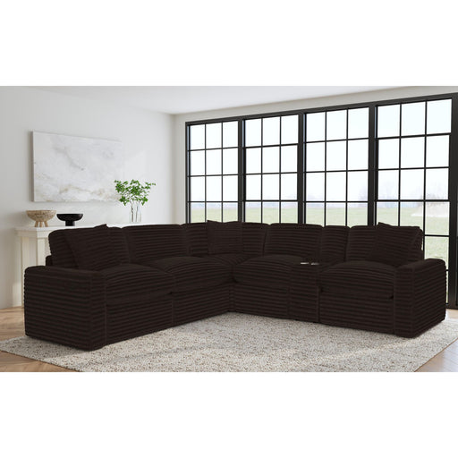 Corsicana Sectional LHF Power motion Recliner with 1 Pillow 22"" in Masis Espresso – SKU U-7630-8842-145PVN | HomeStyle Furniture