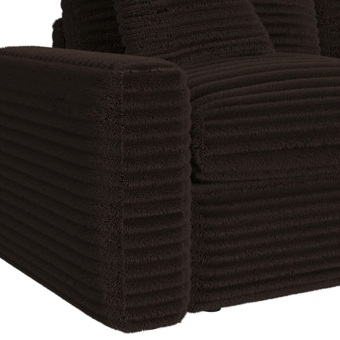 Corsicana Sectional Console w/Wireless Charger in Masis Espresso