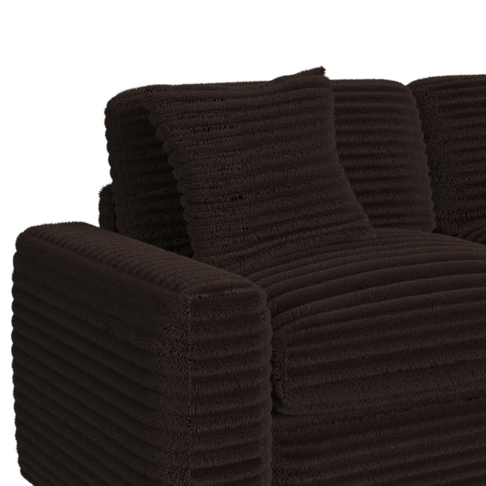 Corsicana Sectional Console w/Wireless Charger in Masis Espresso