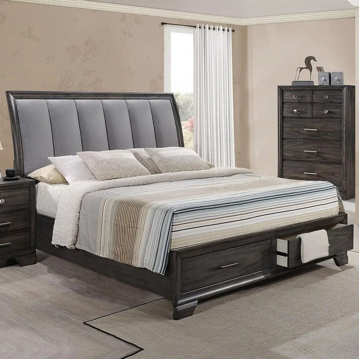 Crown Mark Jaymes Queen Storage Bed in Dark Brown image