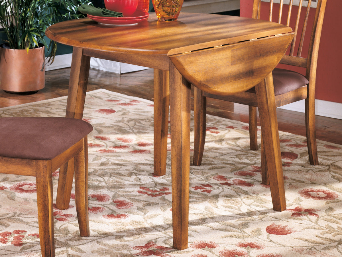 Homestyle Furniture - Ashley Furniture - Berringer Dining Drop Leaf Table - Round DRM Drop Leaf Table - D199-15
