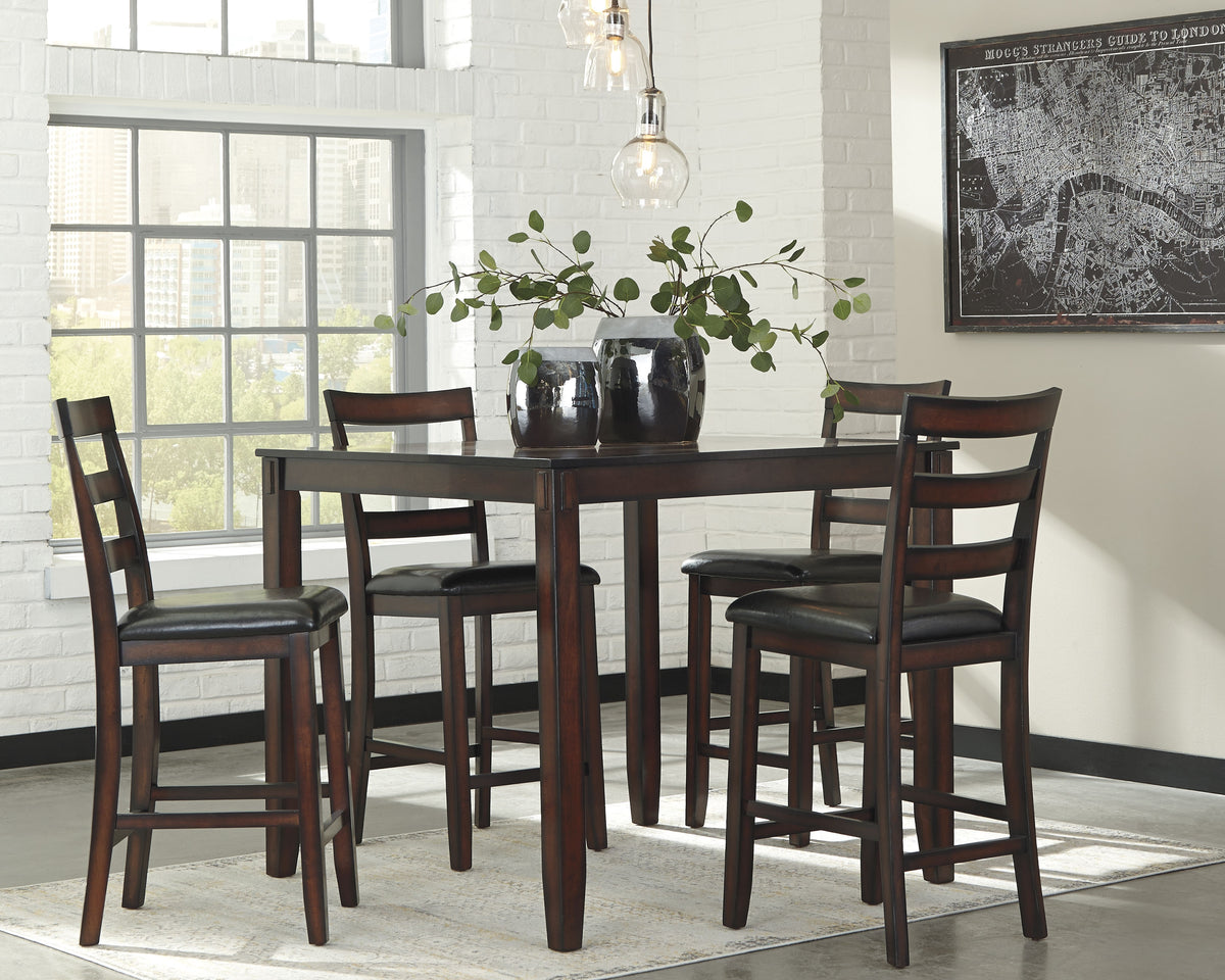 Homestyle Furniture - Ashley Furniture - Coviar Counter Height Dining Table and Bar Stools (Set of 5) - DRM Counter Table Set (5/CN) - D385-223