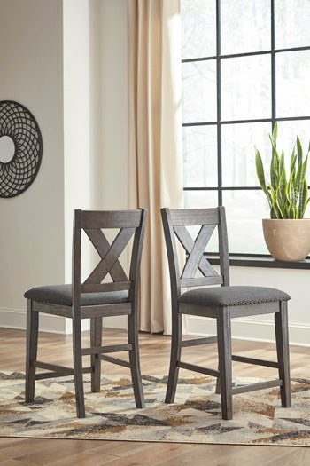Homestyle Furniture - Ashley Furniture - Caitbrook Counter Height Upholstered Bar Stool (Set of 2) - Counter Height Upholstered Bar Stool (Set of 2) - D388-124X2