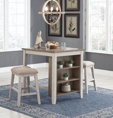 Homestyle Furniture - Ashley Furniture - Skempton Counter Height Dining Table and Bar Stools (Set of 3) - RECT DRM Counter TBL Set(3/CN) - D394-113