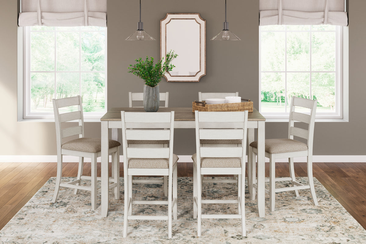 Homestyle Furniture - Ashley Furniture - Skempton Counter Height Dining Table and Bar Stools (Set of 7) - RECT DRM Counter TBL Set(7/CN) - D394-423