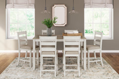 Homestyle Furniture - Ashley Furniture - Skempton Counter Height Dining Table and Bar Stools (Set of 7) - RECT DRM Counter TBL Set(7/CN) - D394-423