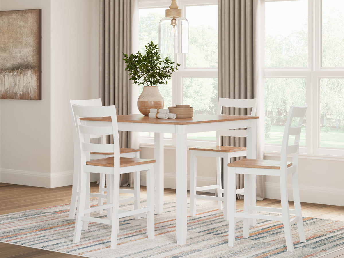 Homestyle Furniture - Ashley Furniture - Gesthaven Counter Height Dining Table and 4 Barstools (Set of 5) - DRM Counter Table Set (5/CN) - D398-223