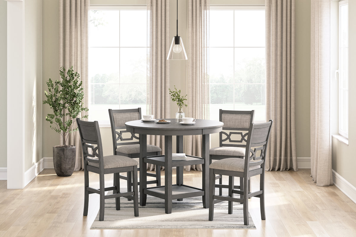 Homestyle Furniture - Ashley Furniture - Wrenning Counter Height Dining Table and 4 Barstools (Set of 5) - DRM Counter Table Set (5/CN) - D425-223