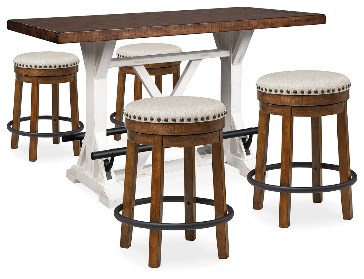 Homestyle Furniture - Ashley Furniture - Valebeck Counter Height Table and 4 Stools - Counter Height Table and 4 Stools - D546D8