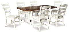 Homestyle Furniture - Ashley Furniture - Valebeck Dining Table and 6 Chairs - Dining Table and 6 Chairs - D546D6