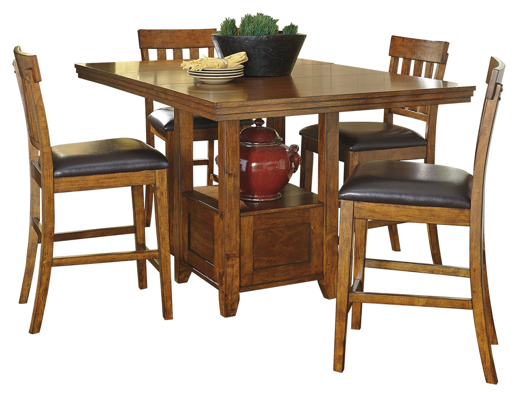 Homestyle Furniture - Ashley Furniture - Ralene Counter Height Dining Table and 4 Barstools - Counter Height Dining Table and 4 Barstools - D594D1