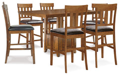 Homestyle Furniture - Ashley Furniture - Ralene Counter Height Dining Table and 6 Barstools - Counter Height Dining Table and 6 Barstools - D594D5