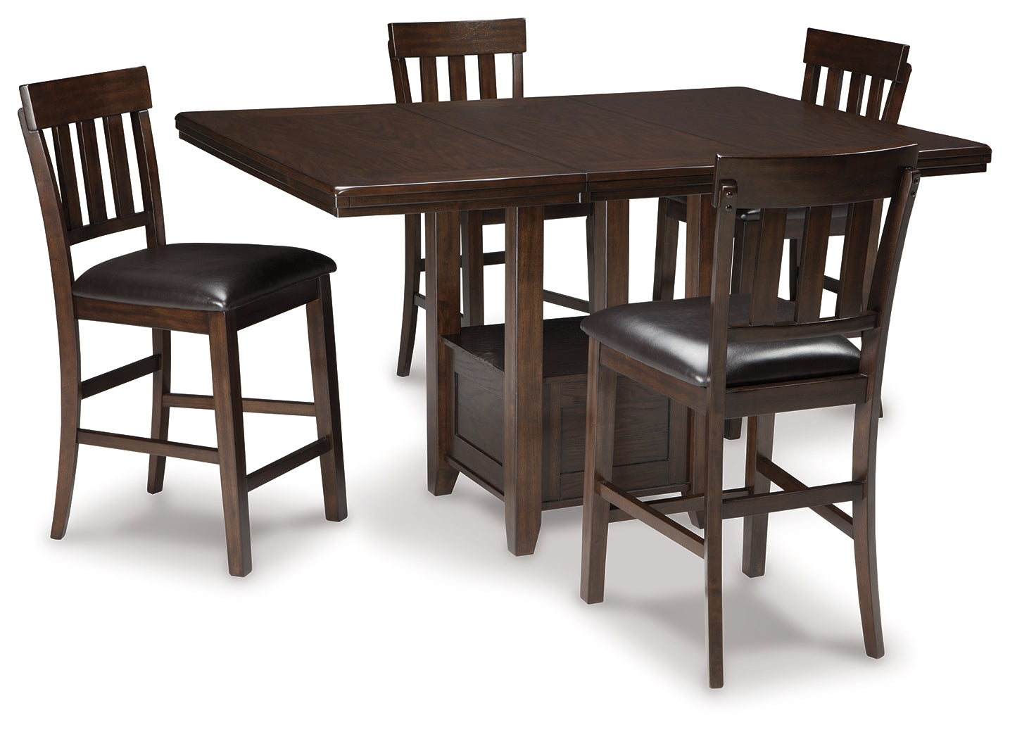 Homestyle Furniture - Ashley Furniture - Haddigan Counter Height Dining Table with 4 Barstools - Counter Height Dining Table with 4 Barstools - D596D5