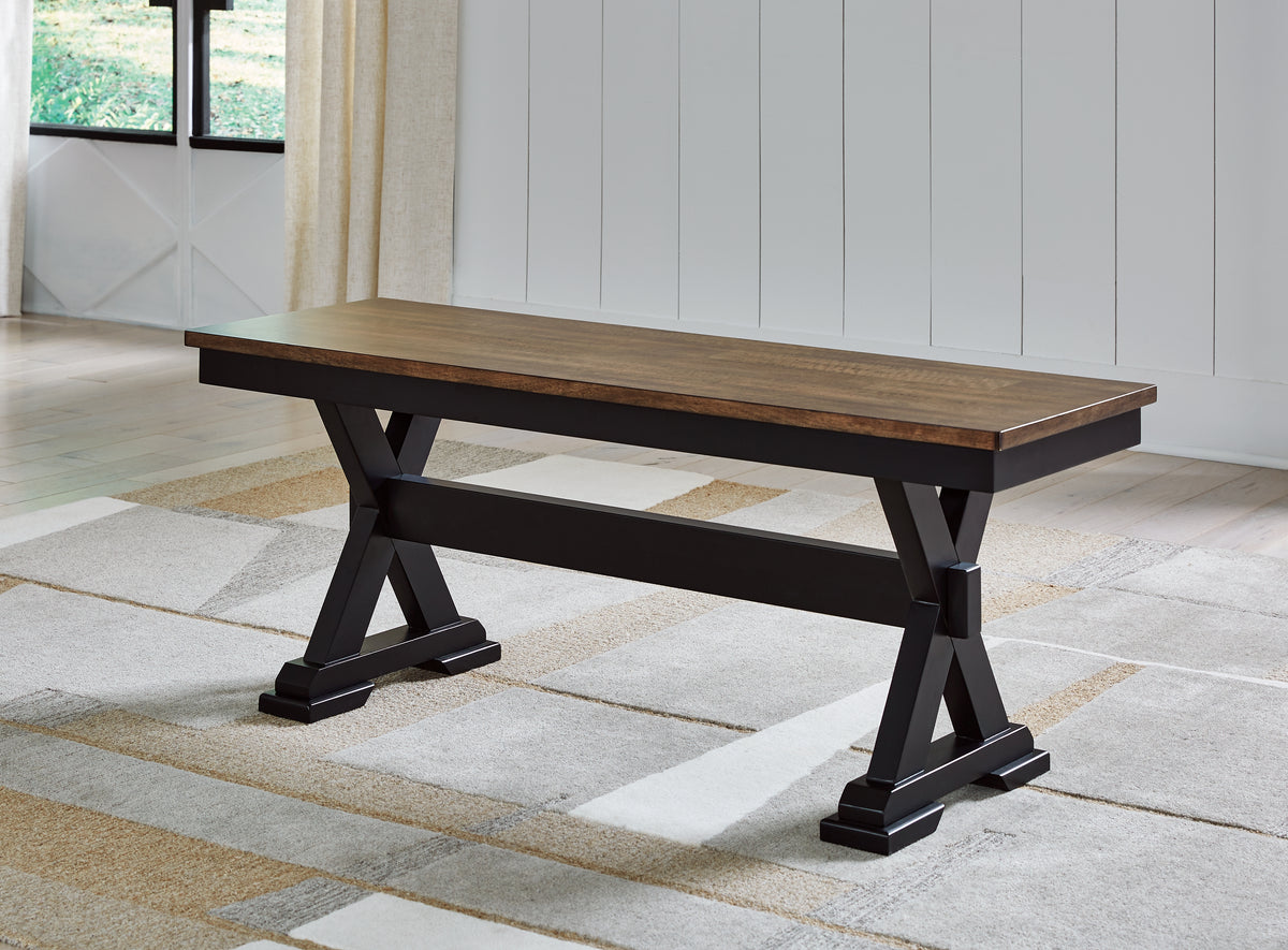 Homestyle Furniture - Ashley Furniture - Wildenauer 50" Dining Bench - Large Dining Room Bench - D634-00