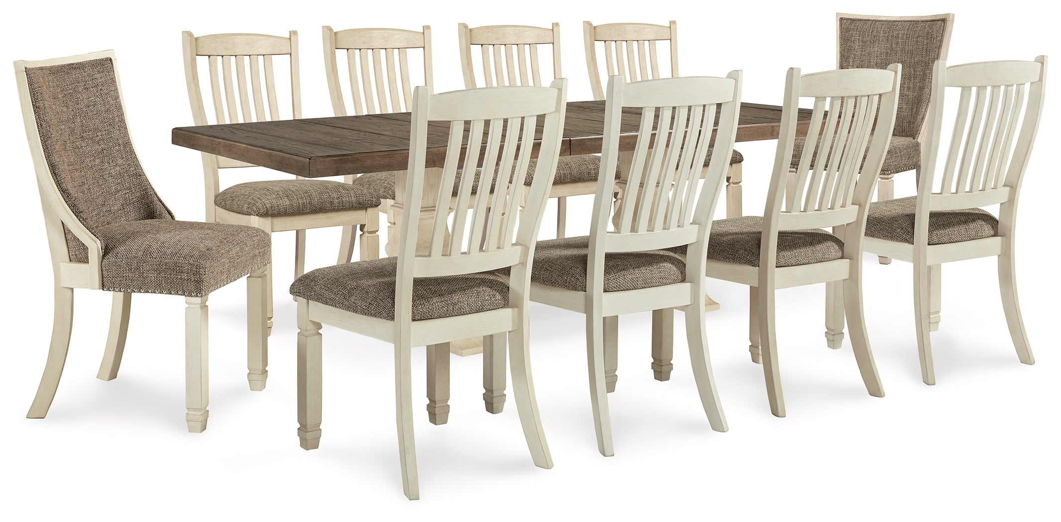 Homestyle Furniture - Ashley Furniture - Bolanburg Dining Table and 10 Chairs - Dining Table and 10 Chairs - D647D38