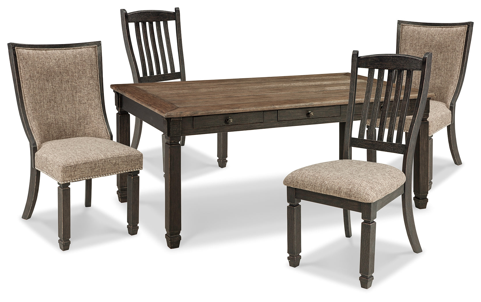 Homestyle Furniture - Ashley Furniture - Tyler Creek Dining Table and 4 Chairs - Dining Table and 4 Chairs - D736D12