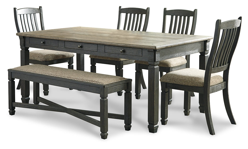 Homestyle Furniture - Ashley Furniture - Tyler Creek Dining Table, 4 Chairs and Bench - Dining Table, 4 Chairs and Bench - D736D2