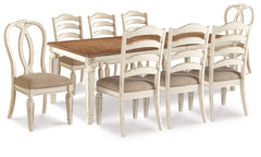 Homestyle Furniture - Ashley Furniture - Realyn Dining Table with 8 Chairs - Dining Table with 8 Chairs - D743D9