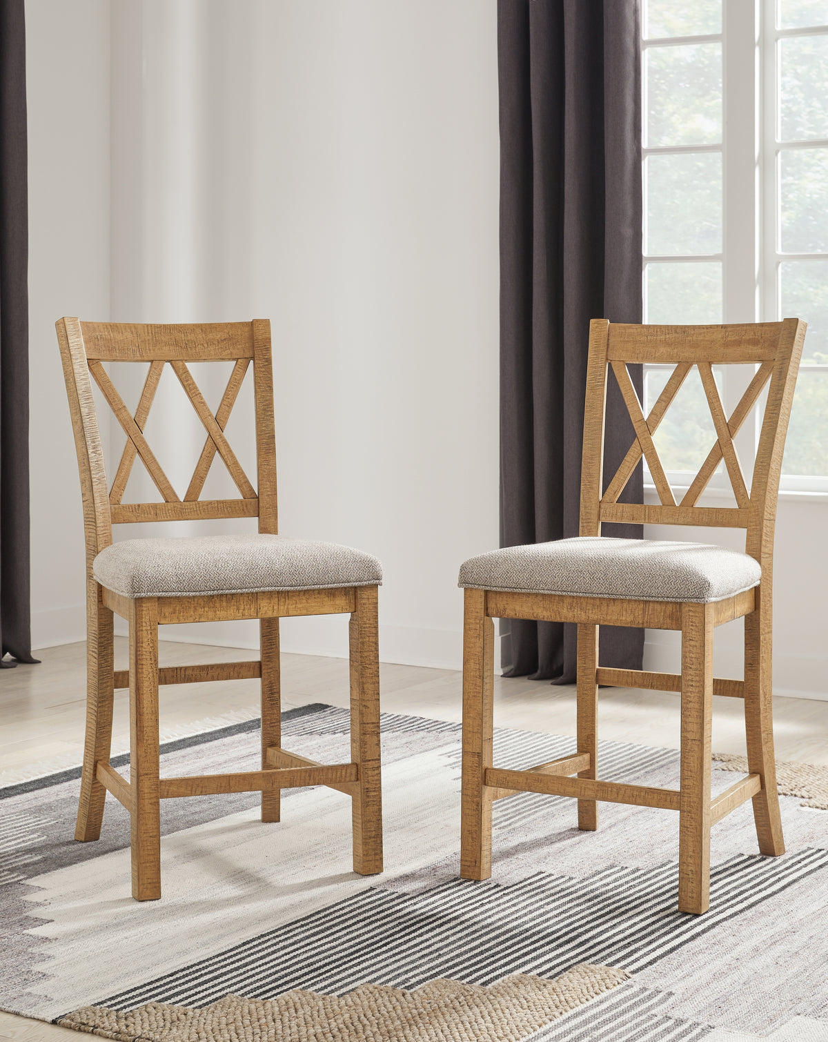 Homestyle Furniture - Ashley Furniture - Havonplane Barstool (Set of 2) - Barstool (Set of 2) - D773-124X2