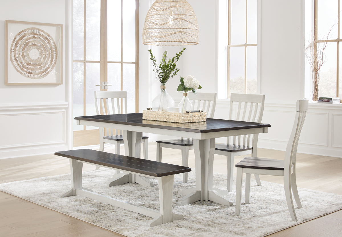 Homestyle Furniture - Ashley Furniture - Darborn Dining Table, 4 Chairs and Bench - Dining Table, 4 Chairs and Bench - D796D2