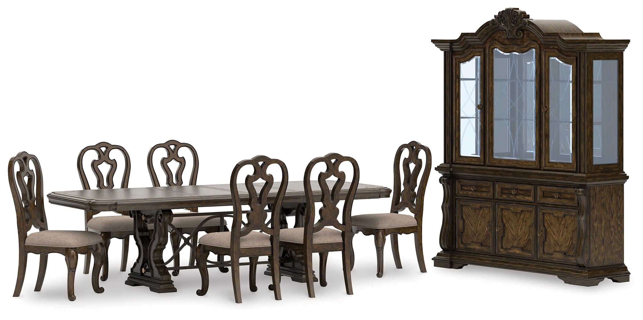 Homestyle Furniture - Ashley Furniture - Maylee Dining Table with 6 Chairs and Buffet and Hutch - Dining Table with 6 Chairs and Buffet and Hutch - D947D13