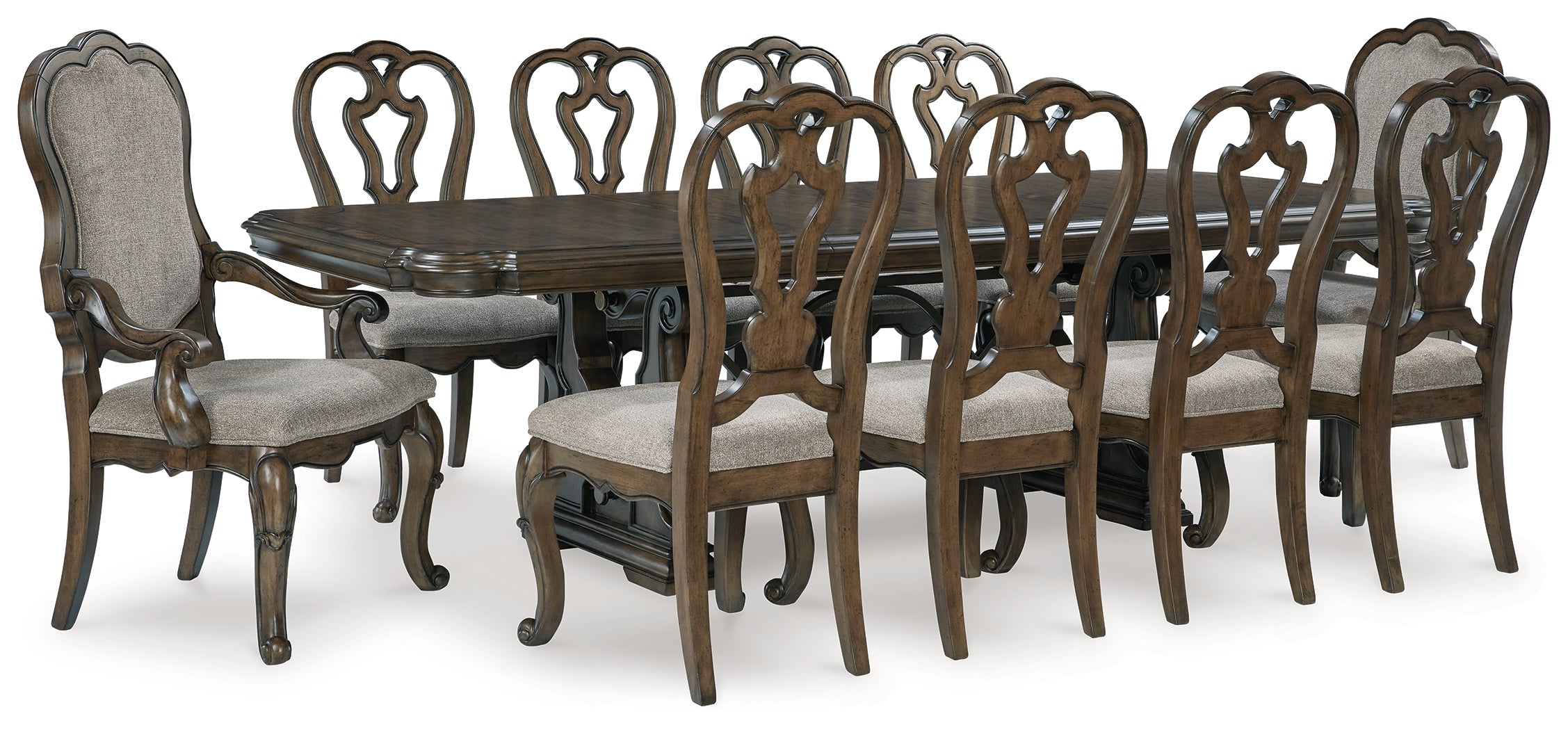 Homestyle Furniture - Ashley Furniture - Maylee Dining Table and 10 Chairs - Dining Table and 10 Chairs - D947D14