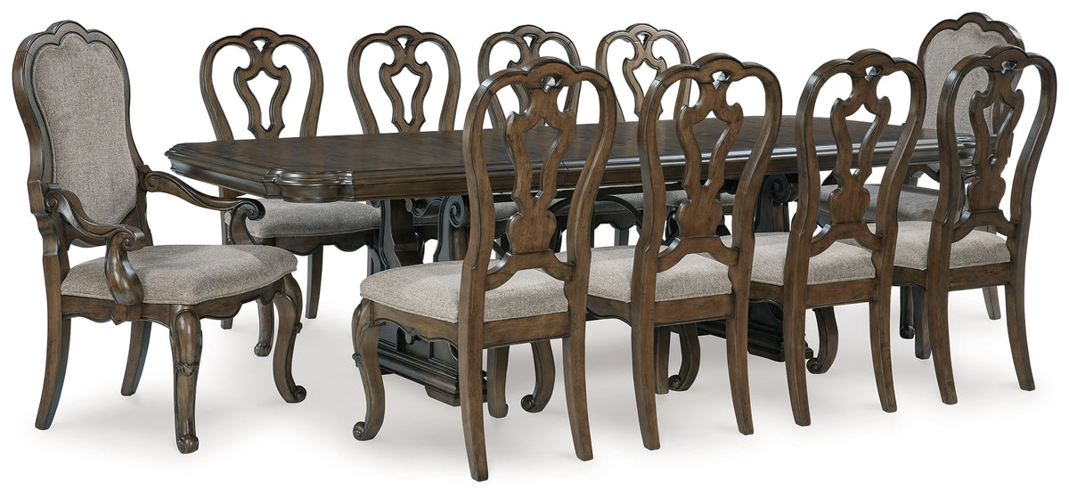 Homestyle Furniture - Ashley Furniture - Maylee Dining Table and 10 Chairs - Dining Table and 10 Chairs - D947D14