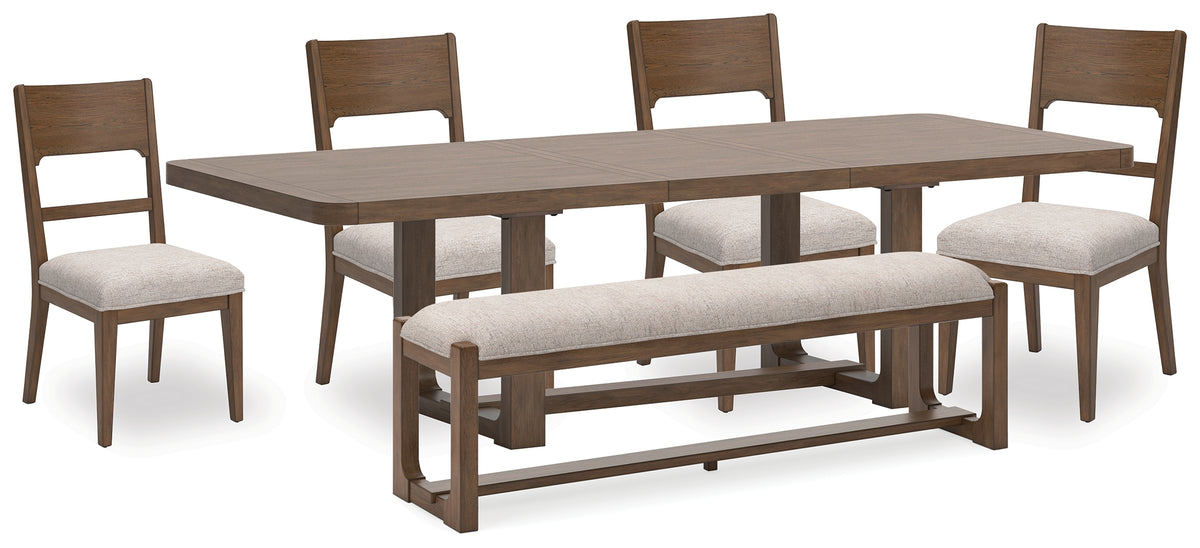 Homestyle Furniture - Ashley Furniture - Cabalynn Dining Table, 4 Chairs and Bench - Dining Table, 4 Chairs and Bench - D974D2