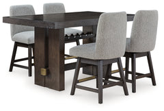 Homestyle Furniture - Ashley Furniture - Burkhaus Counter Height Dining Table and 4 Barstools - Counter Height Dining Table and 4 Barstools - D984D5
