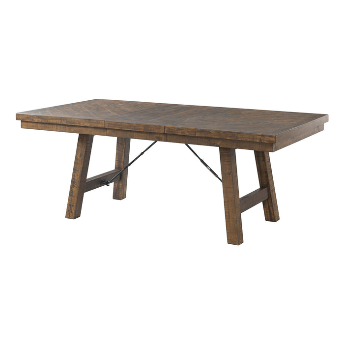 Jax 6pc Dining Set- Table 4 Upholstered Side Chairs & Bench