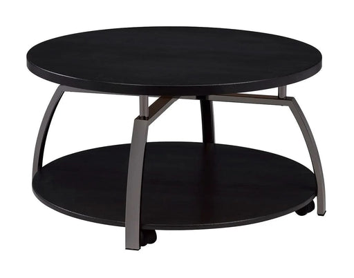 Dacre Round Coffee Table Dark Grey and Black Nickel - Homestyle Furniture (ARk)