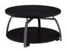 Dacre Round Coffee Table Dark Grey and Black Nickel - Homestyle Furniture (ARk)